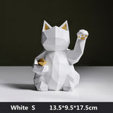 Maneki Geometric Cat Sculpture
