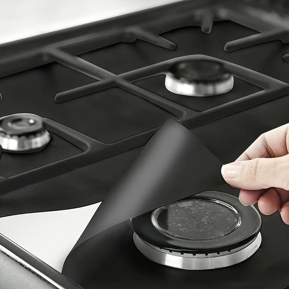 4-Piece Reusable Gas Hob Protectors | Non-Stick, Washable & Heat-Resistant