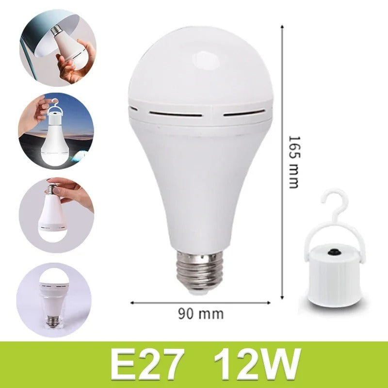 E27 Rechargeable Emergency LED Light Bulb – Portable Camping & Home Light