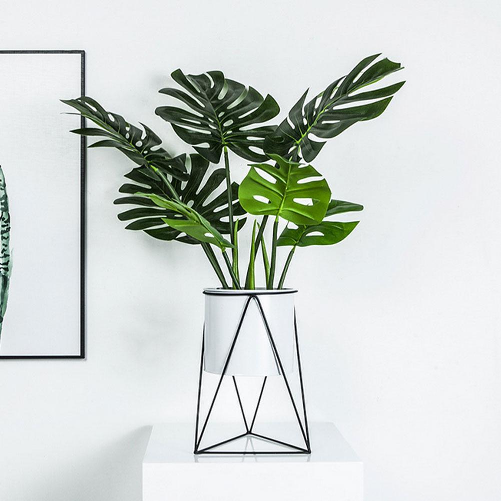 Circular Ceramic Planter & Stand