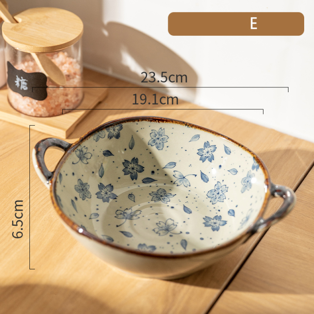 Vintage Hand-Painted Ceramic Bowl – 700ml