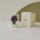 Tulip Bouquet Soy Wax Candle – Glass Dome Gift Candle