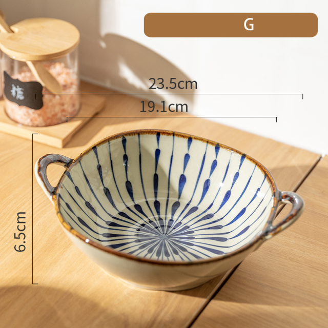 Vintage Hand-Painted Ceramic Bowl – 700ml