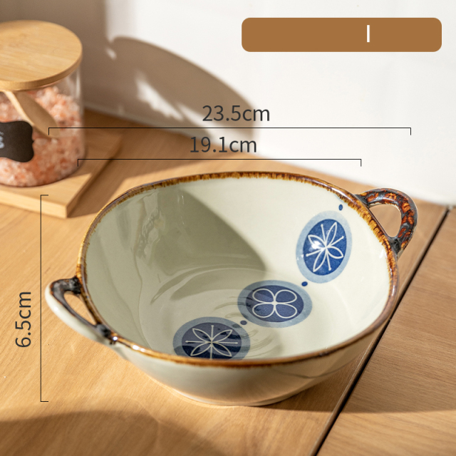 Vintage Hand-Painted Ceramic Bowl – 700ml