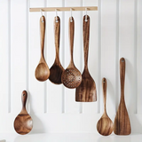 Natural Wood Kitchen Utensil Set – 7 Pieces