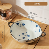 Vintage Hand-Painted Ceramic Bowl – 700ml