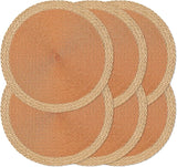 Set of 6 Woven Round Placemats – 38cm