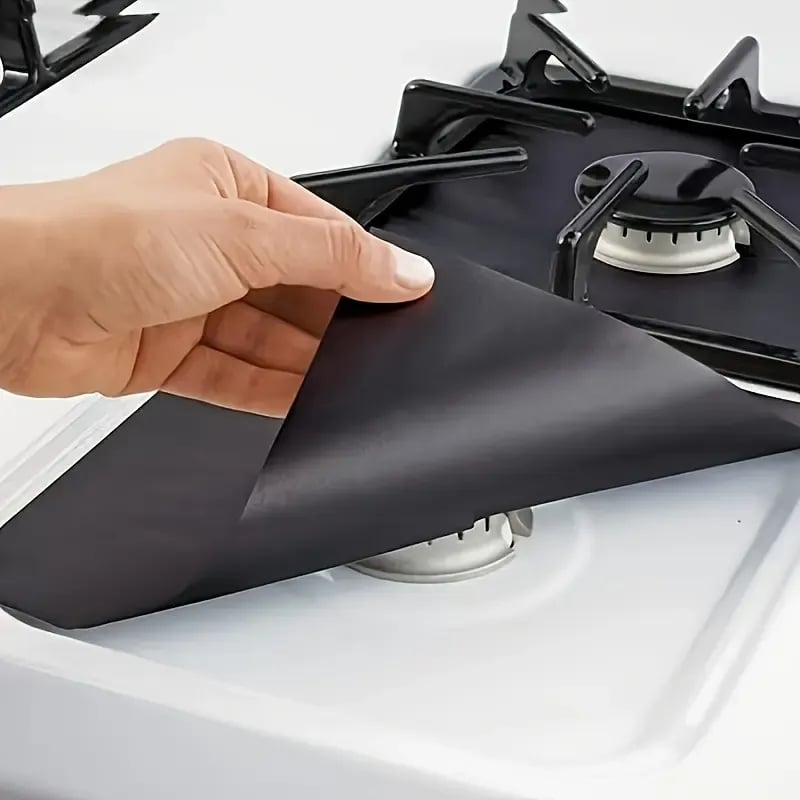 4-Piece Reusable Gas Hob Protectors | Non-Stick, Washable & Heat-Resistant