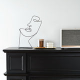 Miro Abstract Line Art Face Sculpture