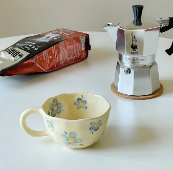 Flora Hand-Painted Ceramic Mug – 250ml