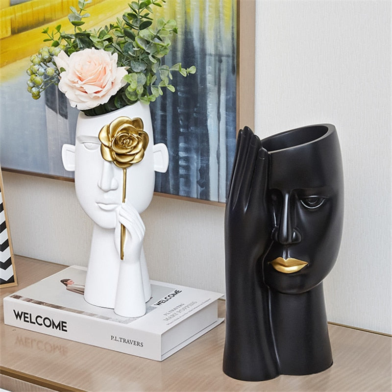 Muse Abstract Face Vase
