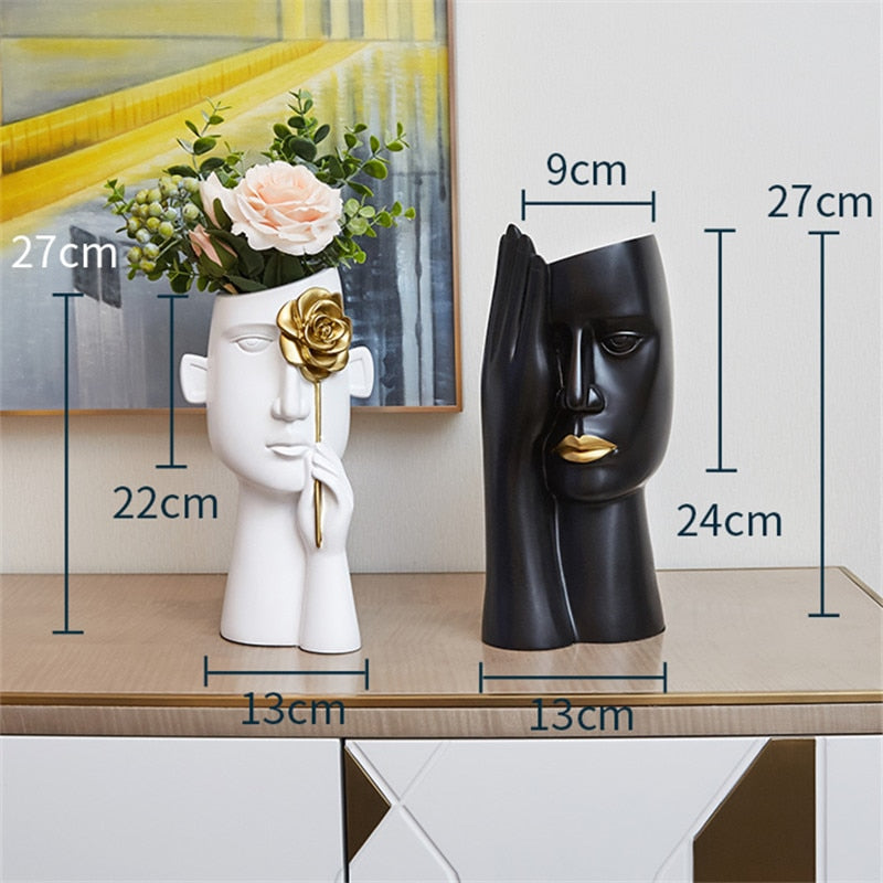 Muse Abstract Face Vase