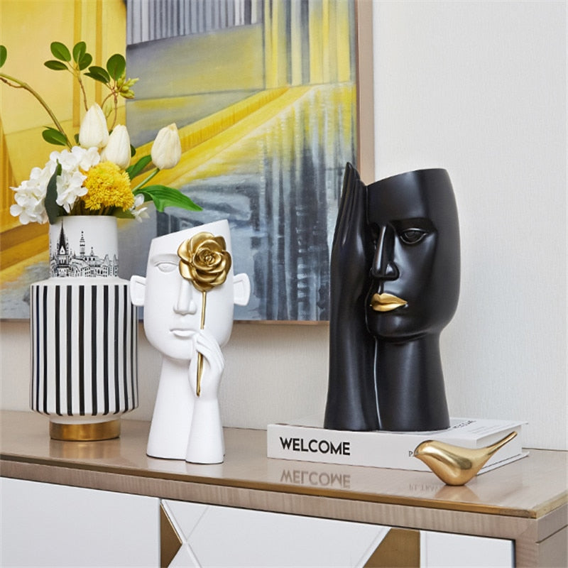 Muse Abstract Face Vase