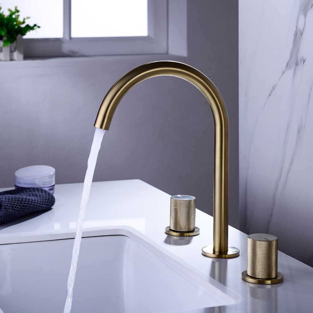 Three-Hole Deck-Mounted Basin Tap