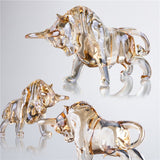 Aureus Crystal Bull Sculpture
