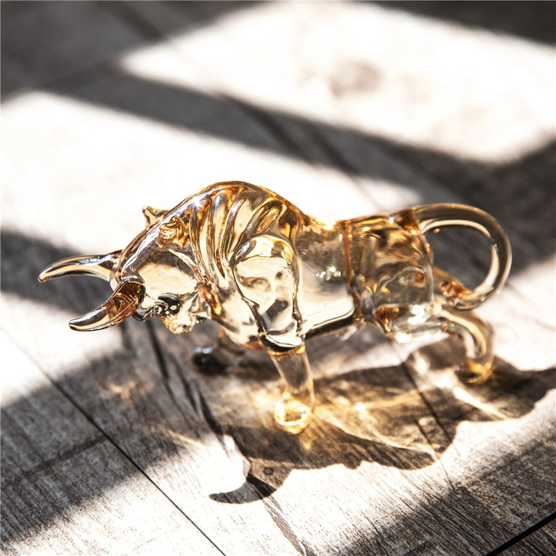 Aureus Crystal Bull Sculpture