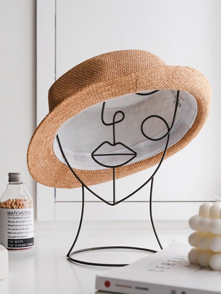 Miro Abstract Line Art Face Sculpture
