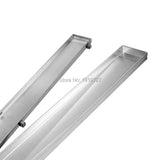 Aço inoxidável linear chuveiro banheiro grelha dreno de assoalho bagnolux super resistente ferragem telha inserção 304 # centro saída resíduos
