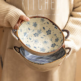 Vintage Hand-Painted Ceramic Bowl – 700ml