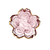 1-3Pcs Japanese Style Small Glass Plate With Golden Border Mini Seasoning Dessert Cute Style Sakura Bowl For Ice Cream Sala