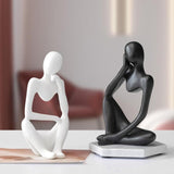 Trio Thinker Sculptural Figurines