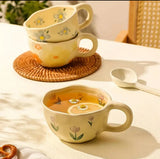 Flora Hand-Painted Ceramic Mug – 250ml