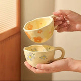 Flora Hand-Painted Ceramic Mug – 250ml