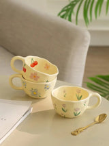 Flora Hand-Painted Ceramic Mug – 250ml