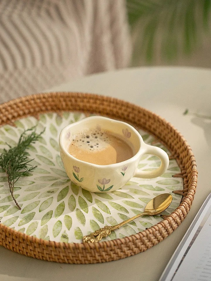 Flora Hand-Painted Ceramic Mug – 250ml