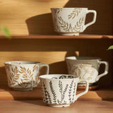 Nordic Botanical Ceramic Mug – 350ml
