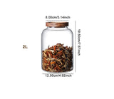 Borosilicate Glass Storage Jars with Wooden Lids