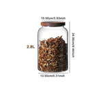 Borosilicate Glass Storage Jars with Wooden Lids
