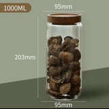 Borosilicate Glass Storage Jars with Wooden Lids