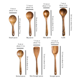 Natural Wood Kitchen Utensil Set – 7 Pieces