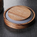 Borosilicate Glass Storage Jars with Wooden Lids