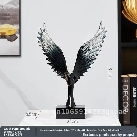 Resina transparente artesanato dapeng asas ornamentos artesanais casa entrada tv gabinete decorações