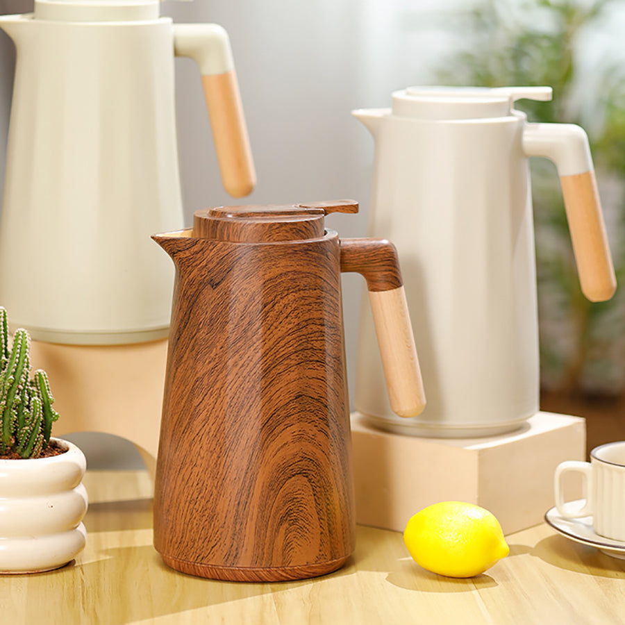Nordic Thermal Carafe with Wood Effect – 1L