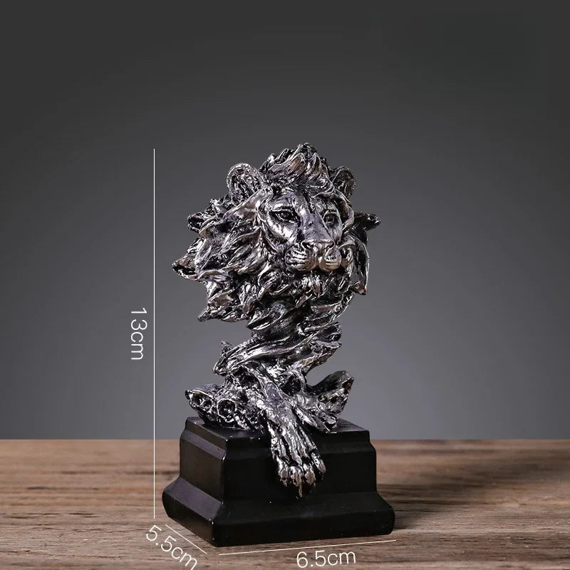 Elegant Resin Lion Sculpture