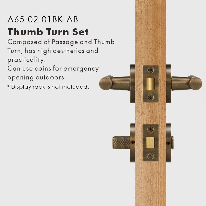 Elegant Bronze Door Handle Set