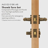 Elegant Bronze Door Handle Set
