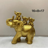 Mãe filho elefante estátua resina artesanato sala de estar decoração mesa animais criativos presentes decoração para casa acessórios