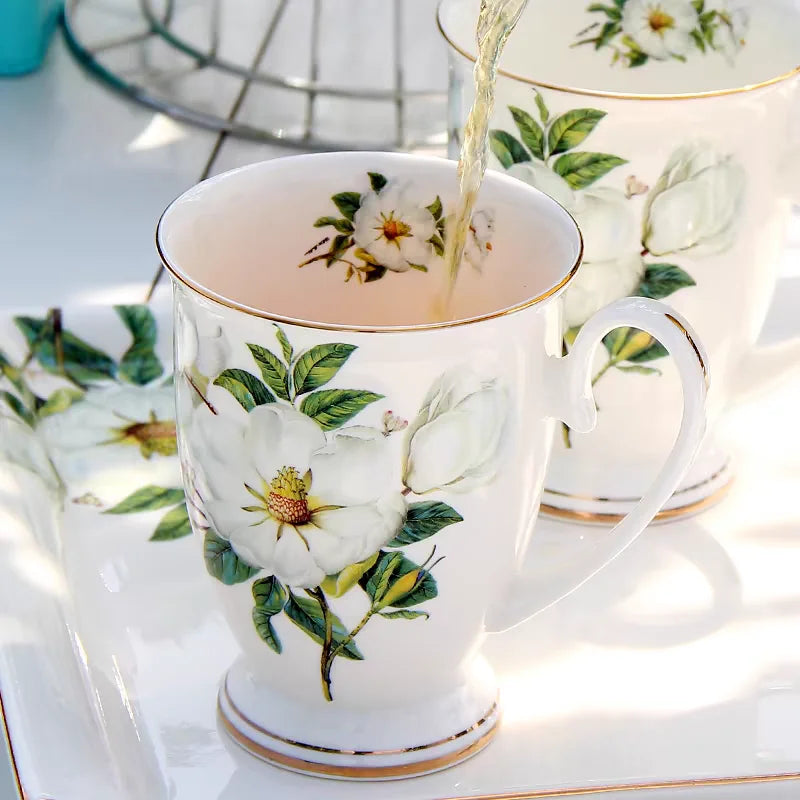 Elegant Floral Porcelain Teapot Set