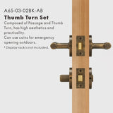 Elegant Brass Door Handle Set