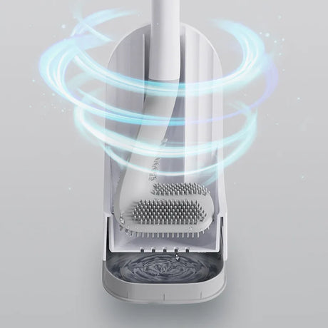 Escova de vaso sanitário de golfe com cerdas de silicone e suporte de secagem para armazenamento e organização de banheiro, ferramenta de limpeza, acessórios para banheiro