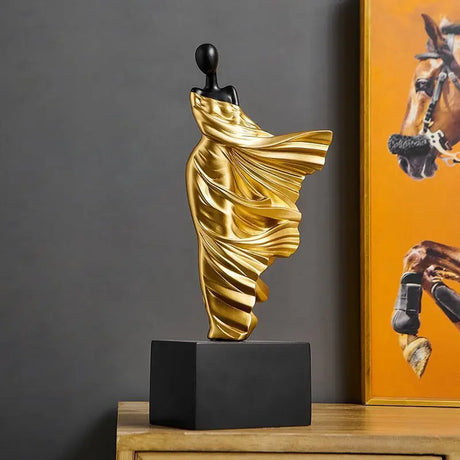 Escultura feminina criativa arte abstrata estatuetas decoração sala de estar escritório estatuetas ornamentos luxo decoração para casa artesanato