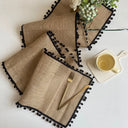 Elegant Jute Table Runner with Tassels