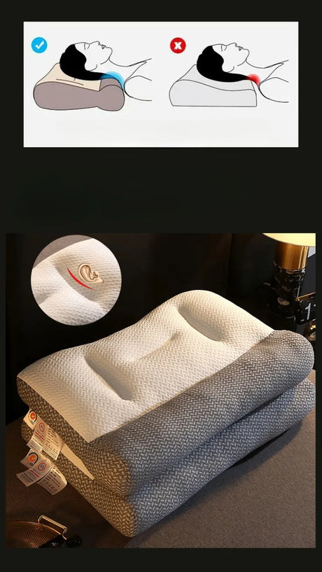 Travesseiro De Dormir Coluna Cervical, Travesseiro De Tração, Proteção Do Sono, 48x74cm, 1Pc