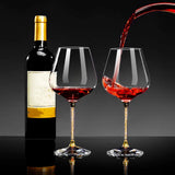 Cristal de diamante, conjunto de vidro de vinho, decantador de vinho, copo de cocktail, copos de vidro, acessórios de vinho, copos de champanhe, barra de casa, presente de casamento