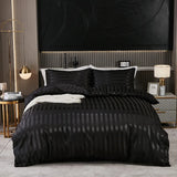Luxurious Satin Stripe Bedding Set