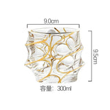 Elegant Gold-Rimmed Crystal Glass